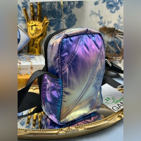 🆕 GANNI 🧿 NWT Mini Iridescent Recycled Tech Crossbody Bag - Picture 7 of 14
